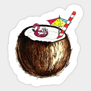 Coconut summer Sticker